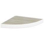 Vidaxl �tag�re d'angle murale ch�ne et blanc 35x35x3, 8 cm mdf