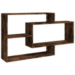 Vidaxl tagre murale chne fum 104x20x58, 5 cm bois d'ingnierie