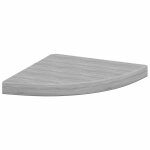 Vidaxl �tag�re d'angle murale gris b�ton 35x35x3, 8 cm mdf