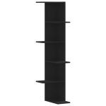 Vidaxl Étagère d'angle murale noir 36, 5x36, 5x140 cm bois d'ingénierie Vidaxl Étagère d'angle murale noir 36, 5x36, 5x140 cm bois d'ingénierie