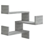 Vidaxl tagre d'angle murale sonoma gris 40x40x50cm bois d'ingnierie