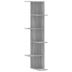 Vidaxl tagre d'angle murale sonoma gris bois d'ingnierie