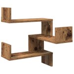 Vidaxl �tag�re d'angle murale vieux bois 40x40x49, 5 cm bois ing�nierie