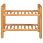 Vidaxl �tag�re � chaussures avec 2 �tag�res 50x27x40 cm ch�ne massif