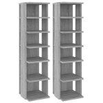 Vidaxl tagres  chaussures 2 pcs sonoma gris 27, 5x27x102 cm