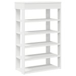 Vidaxl �tag�re � chaussures blanc 60x30x98 cm bois d'ing�nierie