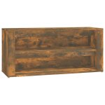 Vidaxl Étagère à chaussures chêne fumé 100x35x45 cm bois d'ingénierie Vidaxl Étagère à chaussures chêne fumé 100x35x45 cm bois d'ingénierie
