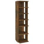 Vidaxl �tag�re � chaussures ch�ne fum� 27, 5x27x102cm bois d'ing�nierie