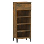 Vidaxl �tag�re � chaussures ch�ne fum� 40x36x105 cm bois d'ing�nierie
