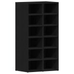 Vidaxl �tag�re � chaussures ch�ne noir 54x34x100, 5 cm bois ing�nierie