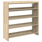 Vidaxl tagre  chaussures chne sonoma 80x25x81 cm bois ingnierie