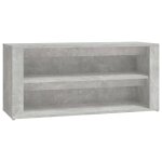 Vidaxl Étagère à chaussures gris béton 100x35x45 cm bois d'ingénierie Vidaxl Étagère à chaussures gris béton 100x35x45 cm bois d'ingénierie