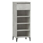 Vidaxl tagre  chaussures gris bton 40x36x105 cm bois d'ingnierie