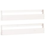 Vidaxl tagres  chaussures murales 2 pcs blanc 110x9x23cm pin massif