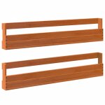 Vidaxl tagres  chaussures murales 2 pcs cire marron 110x8, 5x23, 5 cm