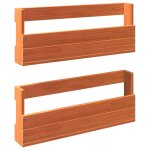 Vidaxl tagres  chaussures murales 2 pcs cire marron 59x8, 5x23, 5 cm