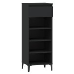 Vidaxl �tag�re � chaussures noir 40x36x105 cm bois d'ing�nierie