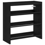 Vidaxl �tag�re � chaussures noir 60x25x62 cm bois d'ing�nierie