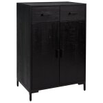 Vidaxl tagre  chaussures noir 75x40x110 cm bois pin massif