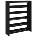 Vidaxl �tag�re � chaussures noir 80x25x100 cm bois d'ing�nierie