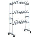Vidaxl tagre  chaussures avec roulettes argent 66x27x100 cm