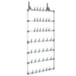 Vidaxl tagre  chaussures suspendue argent 66x13x139 cm