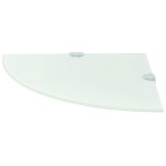 Vidaxl tagre de coin avec supports chroms verre blanc 25 x 25 cm