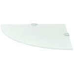 Vidaxl �tag�re de coin avec supports chrom�s verre blanc 25 x 25 cm