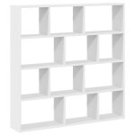 Vidaxl tagre cube murale 12 compartiments blanc bois d'ingnierie