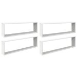 Vidaxl �tag�res cube murales 4 pcs blanc 100x15x30cm bois d'ing�nierie