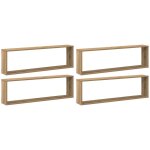 Vidaxl tagres cube murales 4 pcs chne artisanal 100x15x30 cm