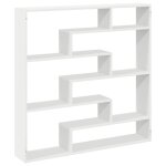 Vidaxl tagre cube murale 7 compartiments blanc bois d'ingnierie