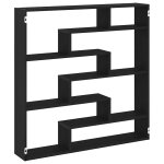 Vidaxl tagre cube murale 7 compartiments noir bois d'ingnierie