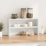 Vidaxl tagres de cuisine empilables 2 pcs blanc 60x15x16 cm