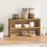 Vidaxl tagres de cuisine empilables 2 pcs chne artisanal 50x15x16cm