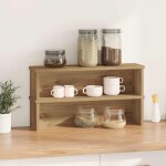 Vidaxl �tag�res de cuisine empilables 2 pcs ch�ne artisanal 60x15x16cm
