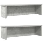 Vidaxl �tag�res de cuisine empilables 2 pcs gris b�ton 50x15x16 cm