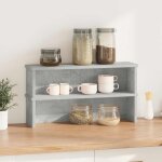 Vidaxl tagres de cuisine empilables 2 pcs gris bton 60x15x16 cm