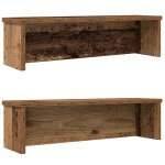 Vidaxl �tag�res de cuisine empilables 2 pcs vieux bois 50x15x16 cm