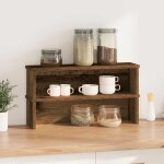 Vidaxl �tag�res de cuisine empilables 2 pcs vieux bois 50x15x16 cm
