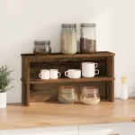 Vidaxl tagres de cuisine empilables 2 pcs vieux bois 60x15x16 cm