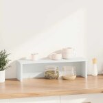 Vidaxl tagre de cuisine empilable blanc 60x15x16cm bois d'ingnierie