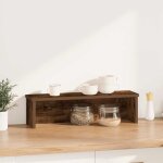 Vidaxl �tag�re de cuisine empilable ch�ne fum� 60x15x16 cm