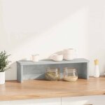 Vidaxl tagre de cuisine empilable gris bton 50x15x16 cm