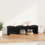 Vidaxl tagre de cuisine empilable noir 50x15x16 cm bois d'ingnierie