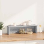 Vidaxl �tag�re de cuisine empilable sonoma gris 60x15x16 cm