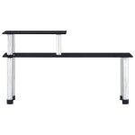 Vidaxl tagre de cuisine noir 45x16x26 cm verre tremp