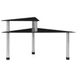 Vidaxl tagre de cuisine noir 49, 5x35x26 cm verre tremp
