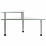Vidaxl �tag�re de cuisine transparent 49, 5x35x19 cm verre tremp�