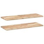 Vidaxl �tag�res flottantes 2 pcs 100x30x2 cm acacia massif non trait�